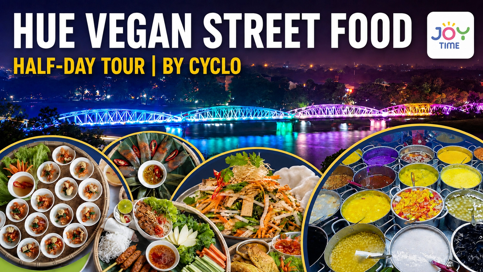 Half-day Tour | Hue Vegan Street Food tour by Cyclo